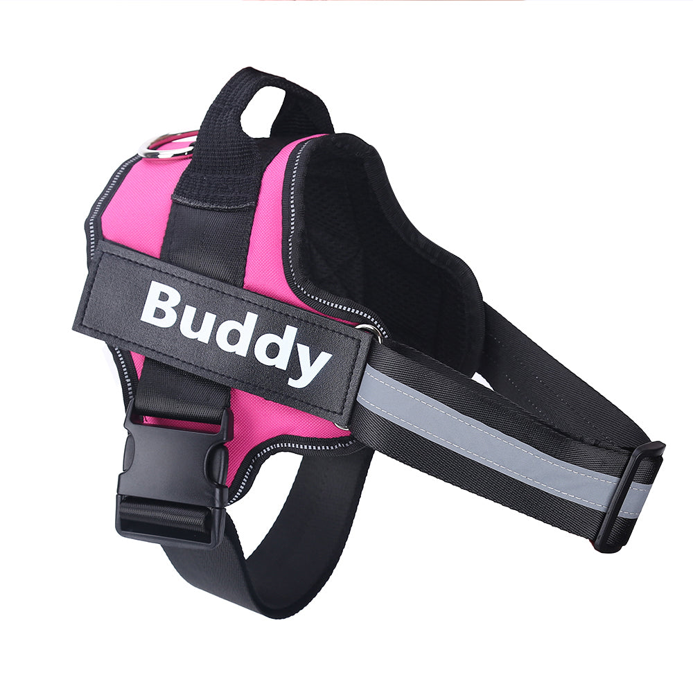 Custom No-Pull Dog Harness – Personalized Name & Phone Number Reflective Safety Vest PawVault