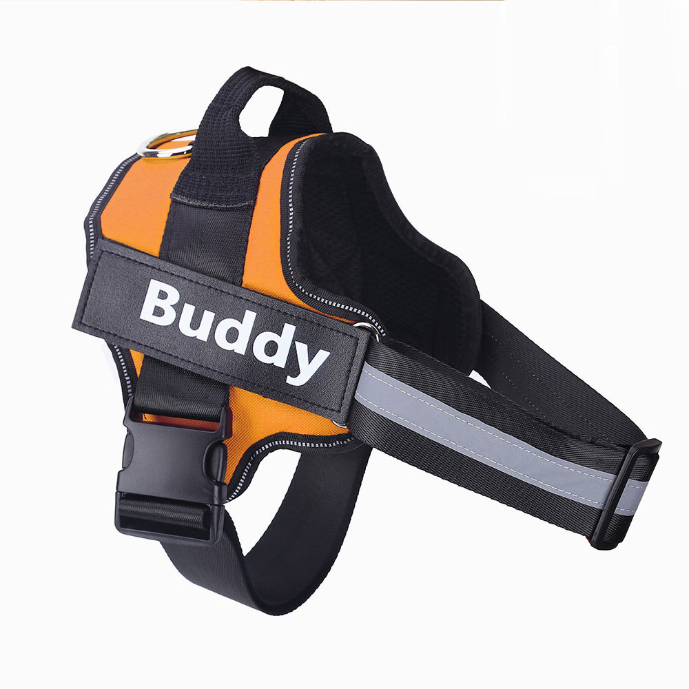 Custom No-Pull Dog Harness – Personalized Name & Phone Number Reflective Safety Vest PawVault