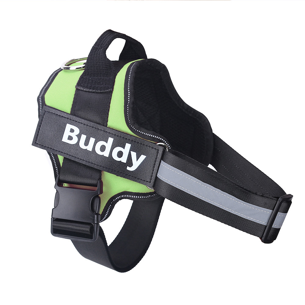 Custom No-Pull Dog Harness – Personalized Name & Phone Number Reflective Safety Vest PawVault