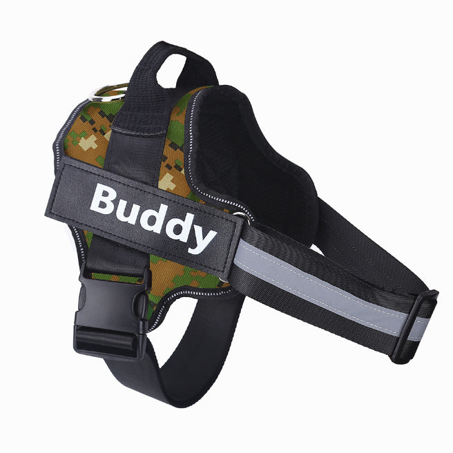 Custom No-Pull Dog Harness – Personalized Name & Phone Number Reflective Safety Vest PawVault