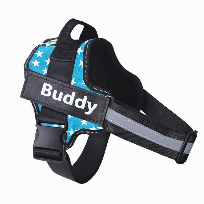 Custom No-Pull Dog Harness – Personalized Name & Phone Number Reflective Safety Vest PawVault