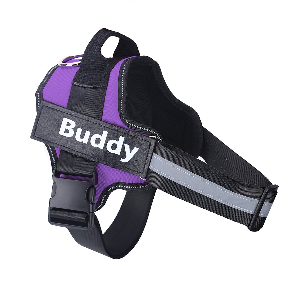 Custom No-Pull Dog Harness – Personalized Name & Phone Number Reflective Safety Vest PawVault