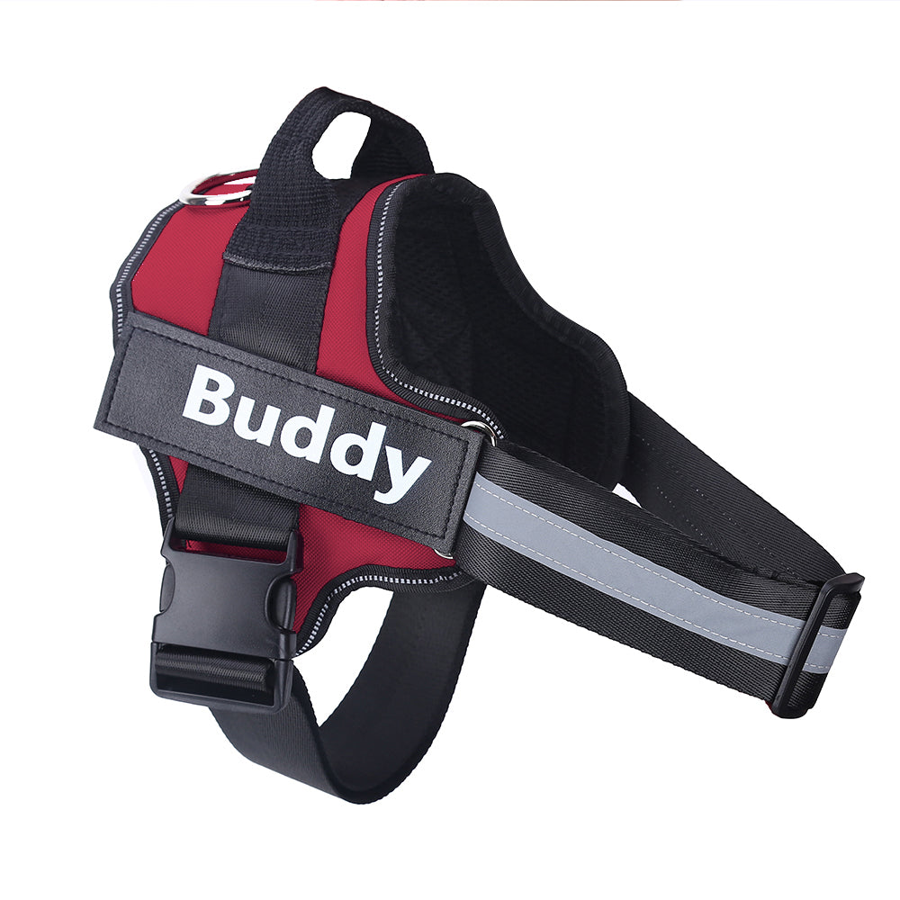 Custom No-Pull Dog Harness – Personalized Name & Phone Number Reflective Safety Vest PawVault