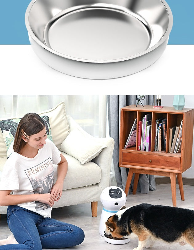 Smart Robot Automatic Pet Feeder – WiFi Enabled Timed Meal Dispenser with Voice Recorder & HD Audio PawVault