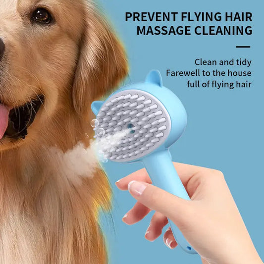 SteamGroom™ 3-in-1 Mist Grooming Brush – The Ultimate Deshedding & Massage Tool PawVault