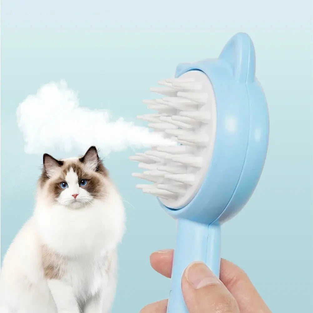 SteamGroom™ 3-in-1 Mist Grooming Brush – The Ultimate Deshedding & Massage Tool PawVault